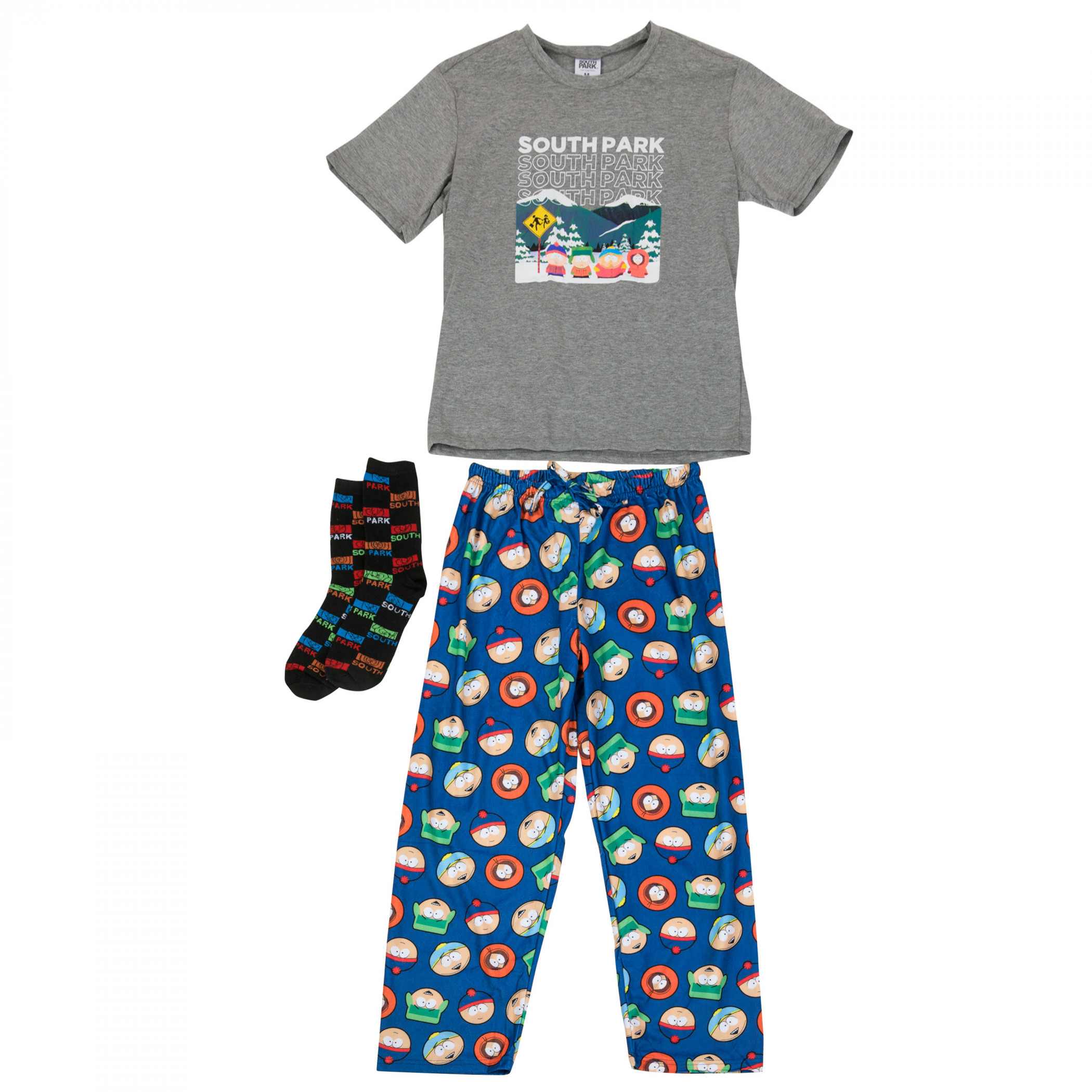 South Park Waiting for the Bus Sleep Tee/Pant/Socks Set